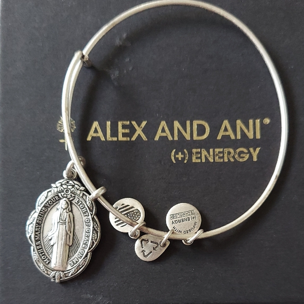 Alex and Ani Silver Adjustable Bangle Bracelet
